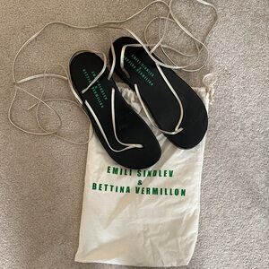 Emili Sindlev x Bettina Vermillon Lace Up Sandals EU 39 (US 8)